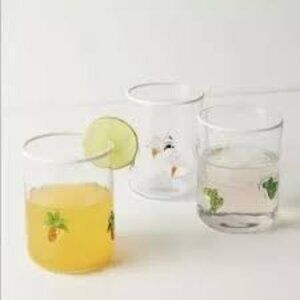 Anthropologie Icon Glass  - Palm Trees